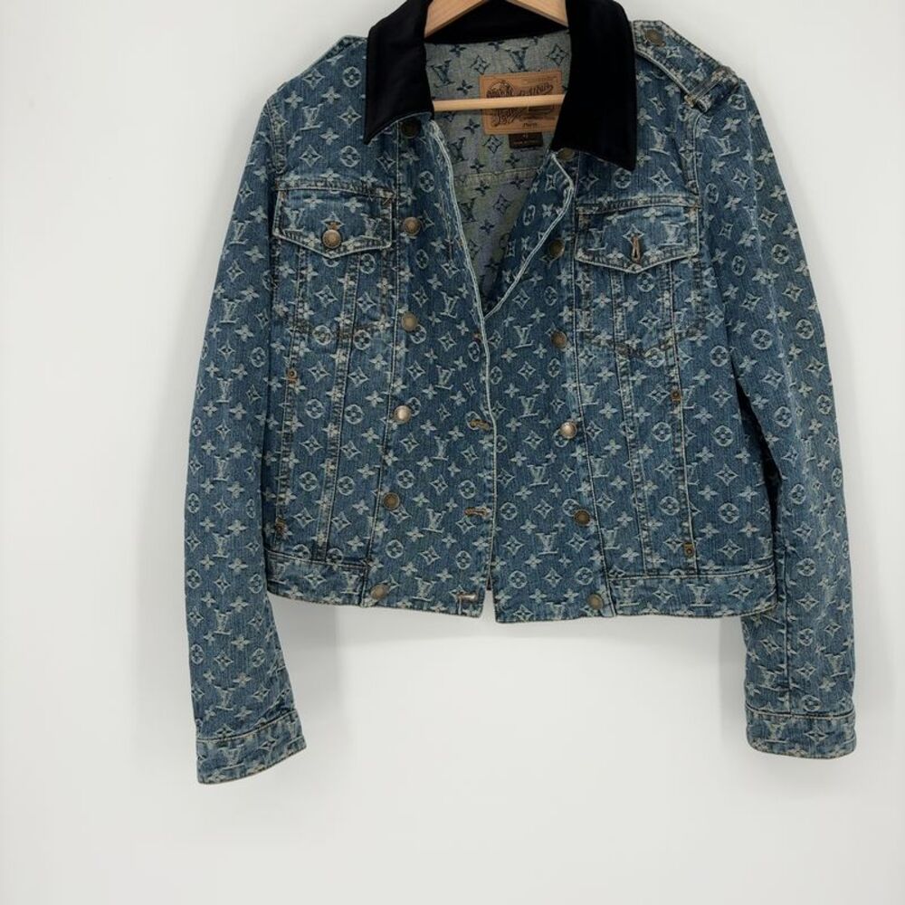 Louis Vuitton Denim Jacket Leather Patch